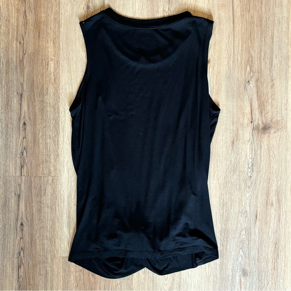 Ann Taylor LOFT Black Sleeves Surplus Twist tank top size Small - Picture 2 of 3